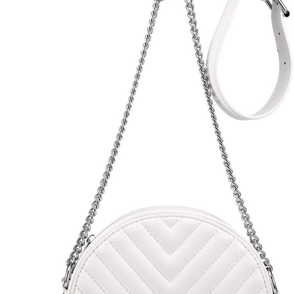 Crossbody Bag Faux Leather 5 Compartments Adjustable Strap Zipper Closure